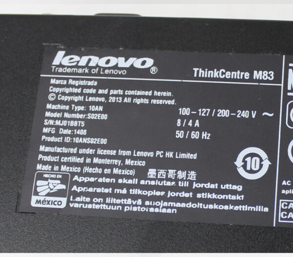 Lenovo Thinkcentre M83 i3-4330 3.5Ghz 250GB HDD 8GB RAM Win 7 COA - Image 3