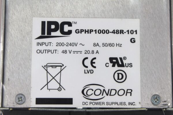 IPC Systems | GPHP1000-48R-101 G Power Supply | New In-Box - Image 3